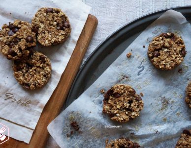 Cookies de banana com iogurte